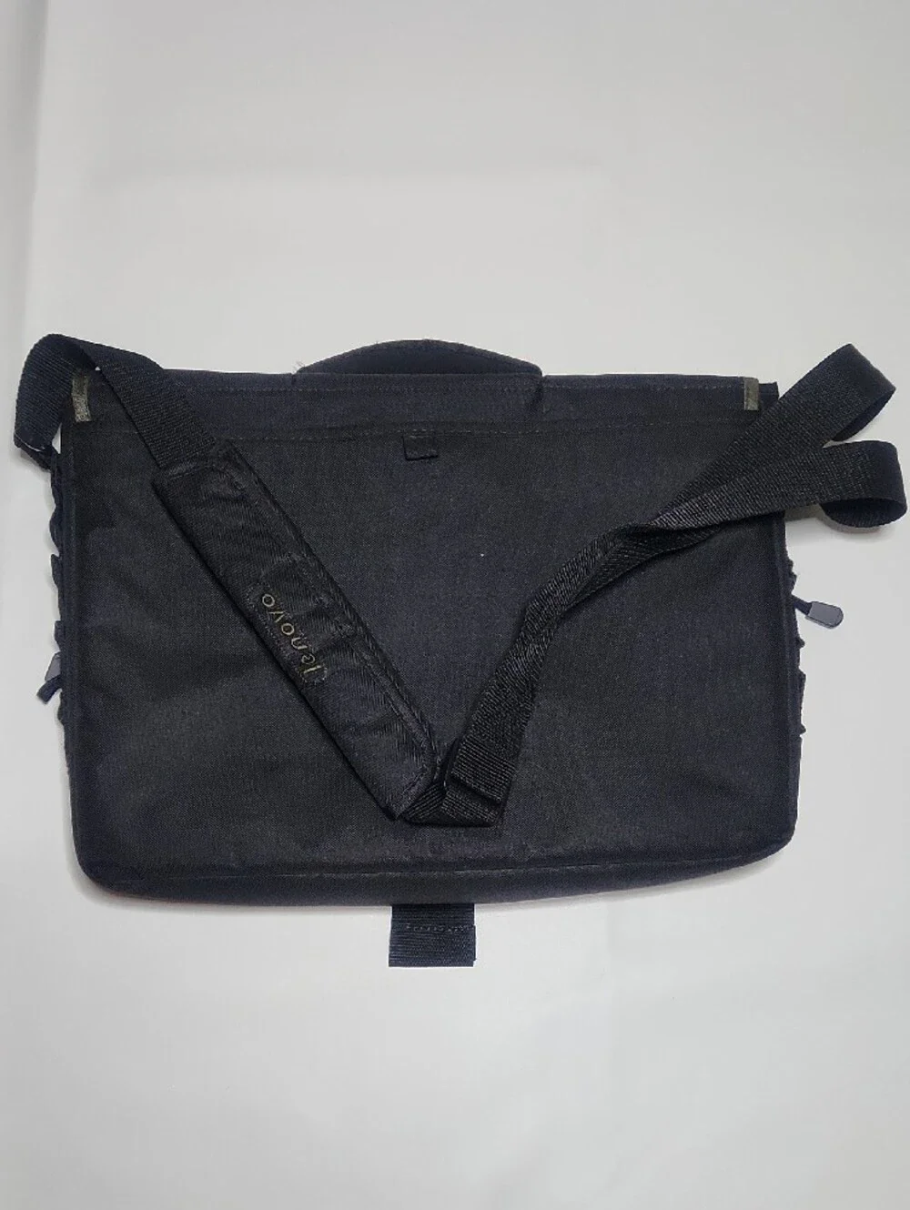 Lenovo Black and Olive Green Laptop Messenger Bag